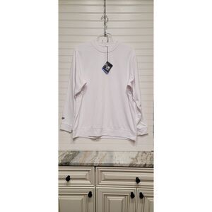 Ahead Performance Mens White Fleece Lined Sweatshirt Size L NWT